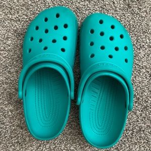 Teal Crocs